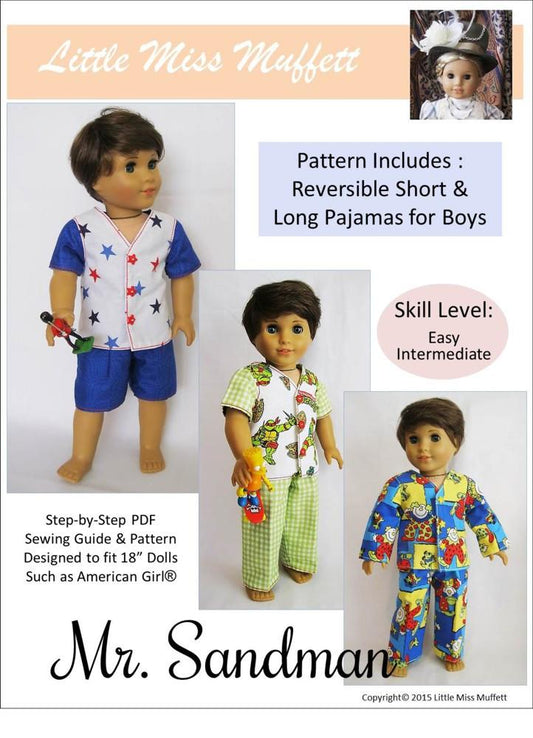 Mr. Sandman 18" Doll Clothes Pattern