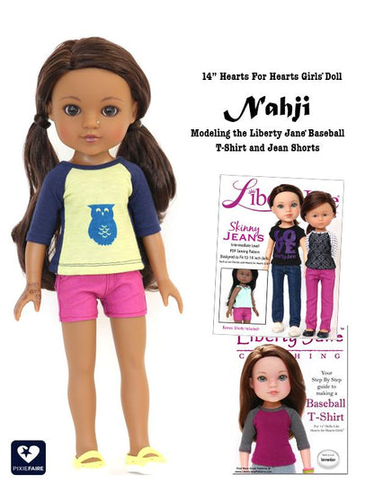 Baseball Tee 13 - 14 Inch Doll Clothes Pattern
