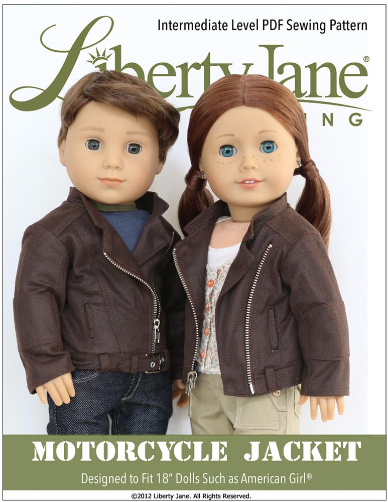 Motorcycle Jacket 18" Doll Clothes Pattern