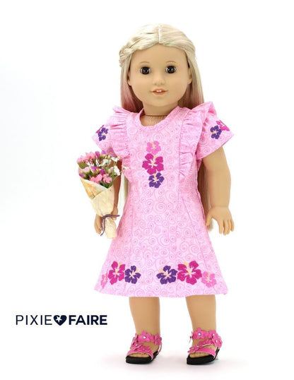 Waikiki Waves Dress 18" Doll Clothes Pattern