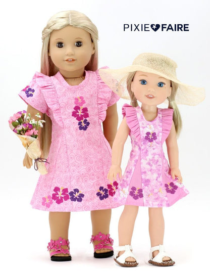 Waikiki Waves Dress 18" Doll Clothes Pattern