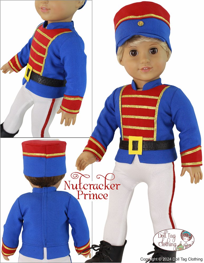 Nutcracker Prince 18" Doll Clothes Pattern