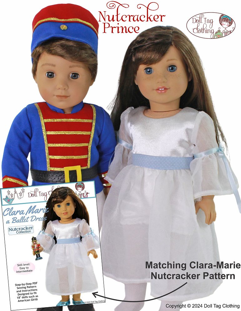 Nutcracker Prince 18" Doll Clothes Pattern