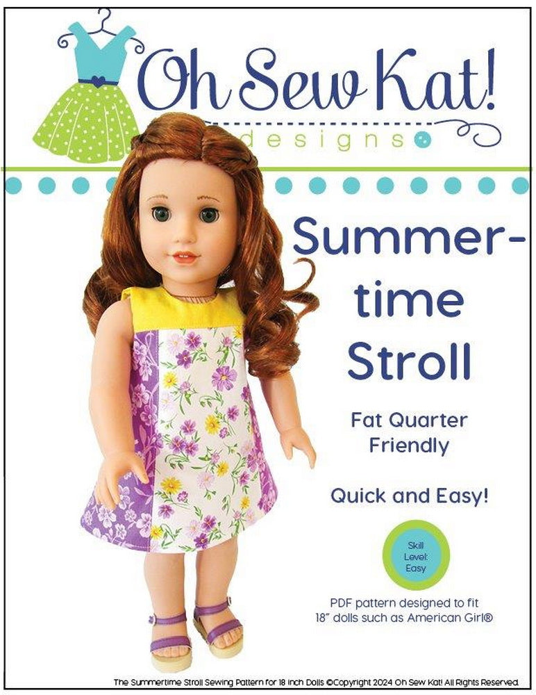 Summertime Stroll 18" Doll Clothes Pattern