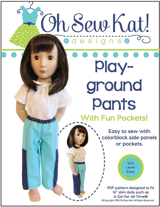 Playground Pants Pattern For A Girl For All Time Dolls