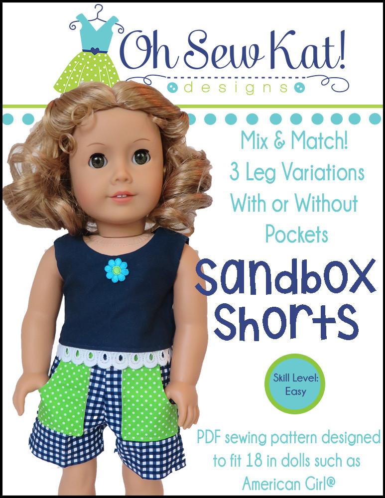 Sandbox Shorts 18" Doll Clothes