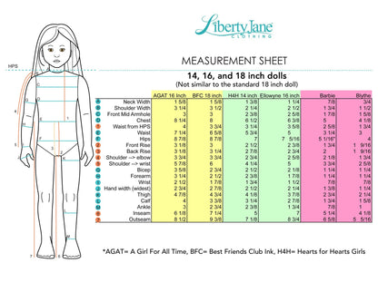 Baseball Tee 13 - 14 Inch Doll Clothes Pattern