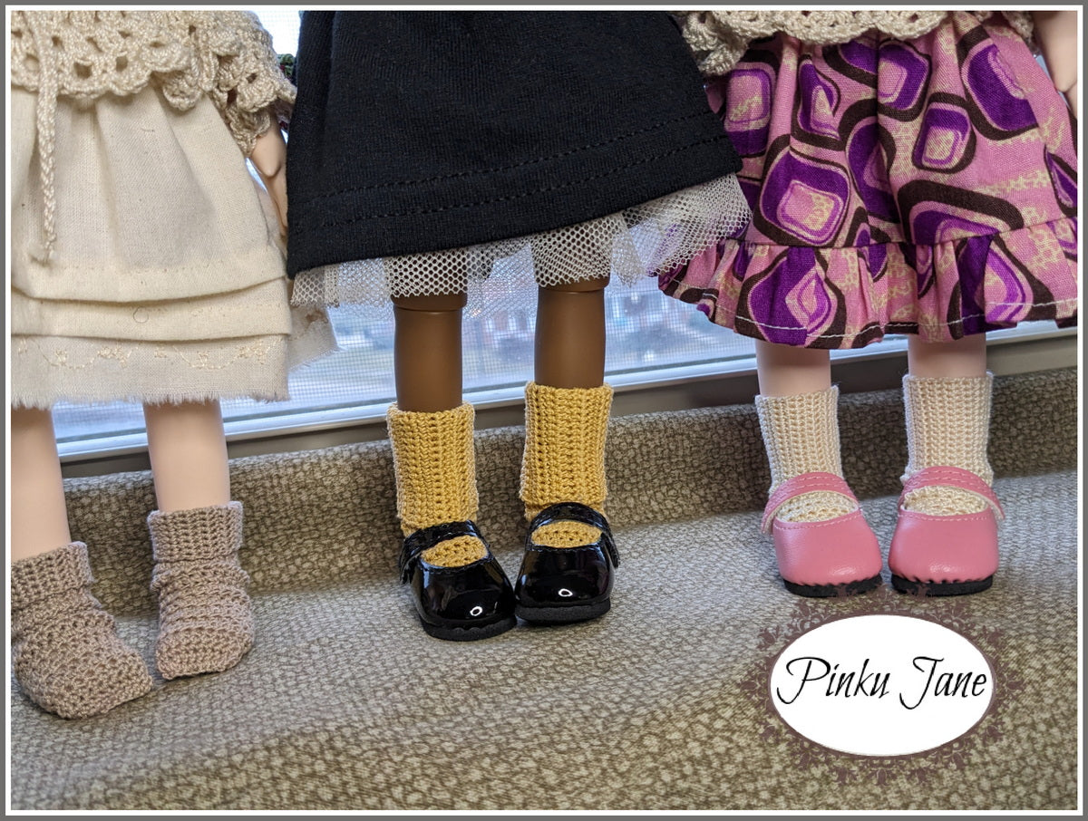 Basic Crochet Socks Crochet Pattern For 12-12.5" Gorjuss and Siblies Dolls
