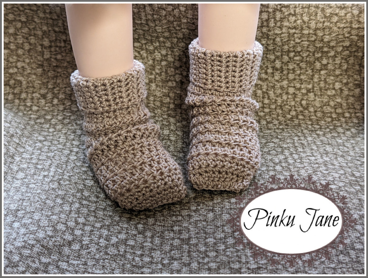 Basic Crochet Socks Crochet Pattern For 12-12.5" Gorjuss and Siblies Dolls