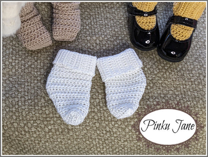 Basic Crochet Socks Crochet Pattern For 12-12.5" Gorjuss and Siblies Dolls