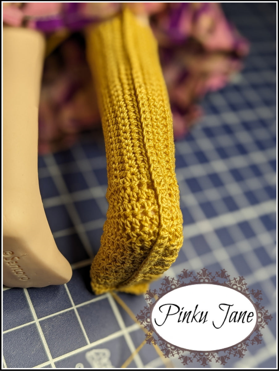 Basic Crochet Socks Crochet Pattern For 12-12.5" Gorjuss and Siblies Dolls