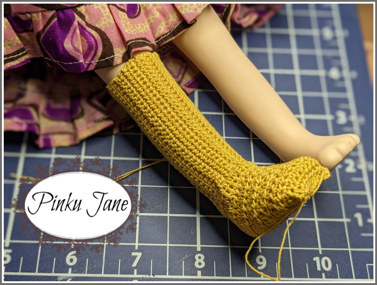 Basic Crochet Socks Crochet Pattern For 12-12.5" Gorjuss and Siblies Dolls