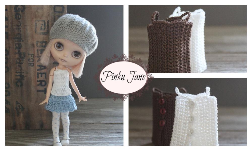 Crochet Tank Top Crochet Pattern For 12" Blythe Dolls