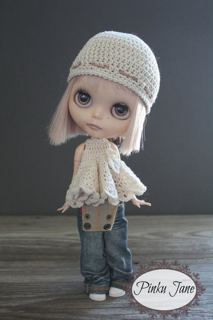 Ruffles and Frills Mini Dress or Top Crochet Pattern For 12" Blythe Dolls