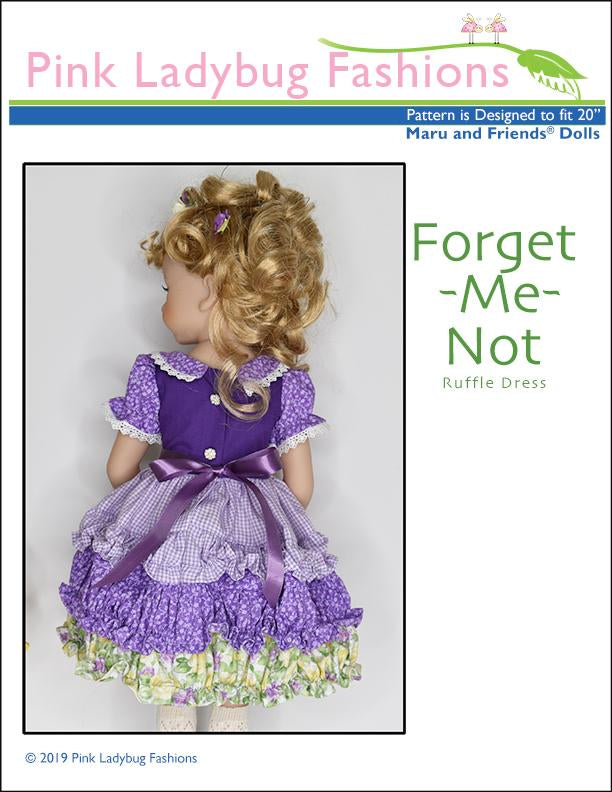 Forget Me Not Ruffle Dress Pattern for Maru and Friends Dolls