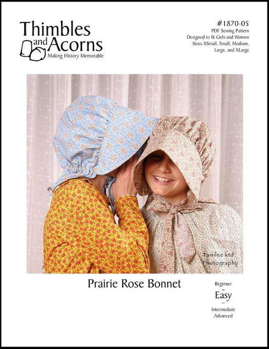 Prairie Rose Bonnet for Girls and Women