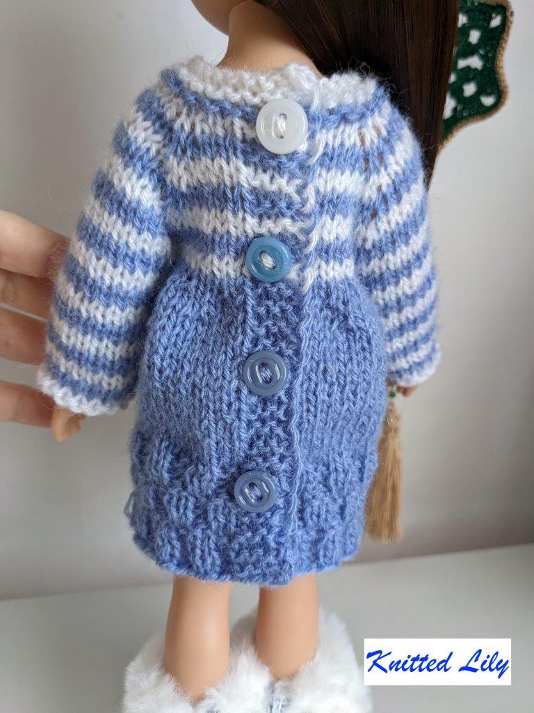 Kerria Dress Knitting Pattern for 13" Paola Reina Dolls