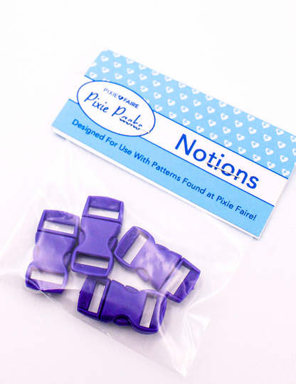 Pixie Packs 1/2" Parachute Buckles Set of 4