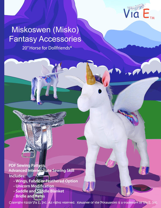 Miskoswen 20" Horse Fantasy Accessories Pattern For Dollfriends