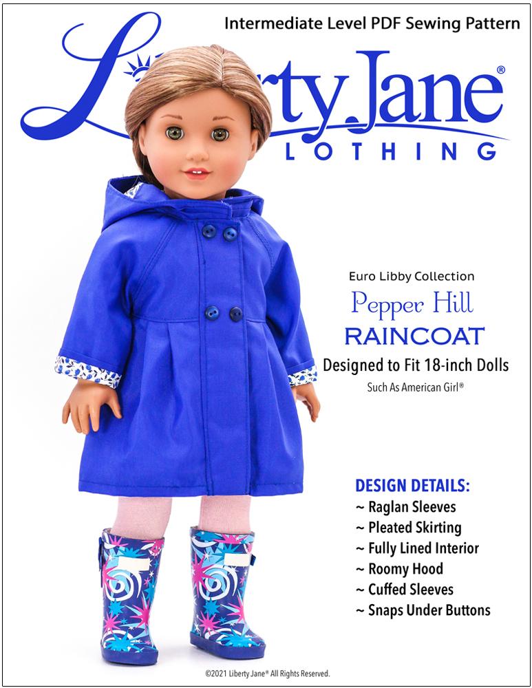 Pepper Hill Raincoat 18" Doll Clothes Pattern