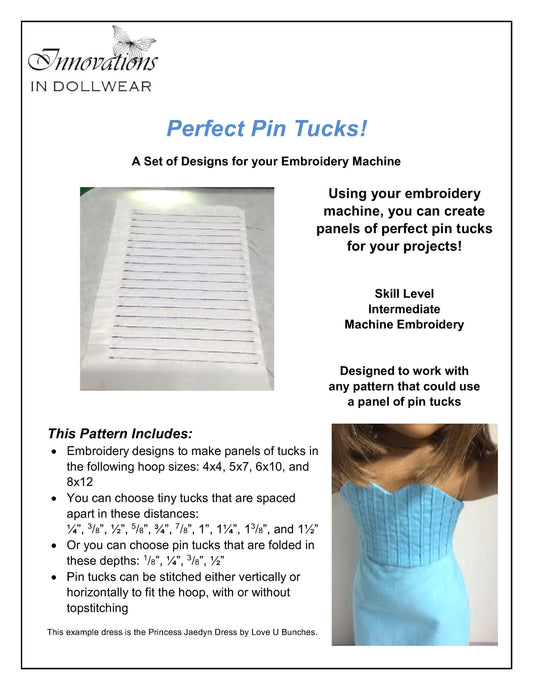 Perfect Pintucks Machine Embroidery Design