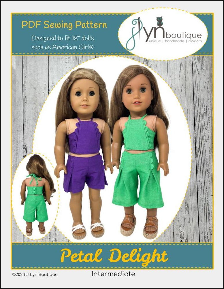 Petal Delight 18" Doll Clothes Pattern