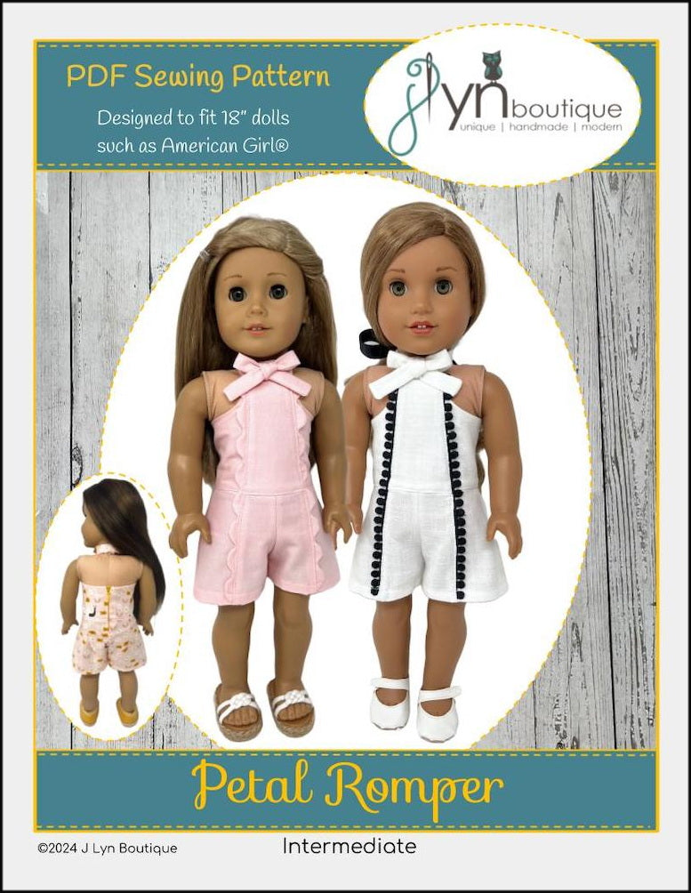 Petal Romper 18" Doll Clothes Pattern