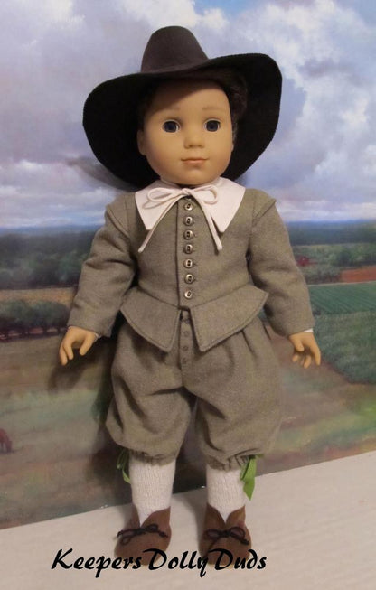 Pilgrim Boy 18" Doll Clothes Pattern