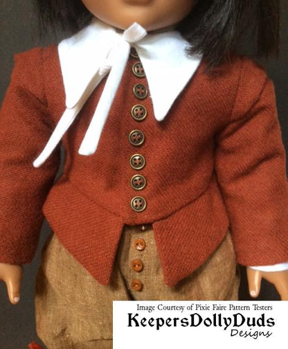 Pilgrim Boy 18" Doll Clothes Pattern