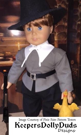 Pilgrim Boy 18" Doll Clothes Pattern