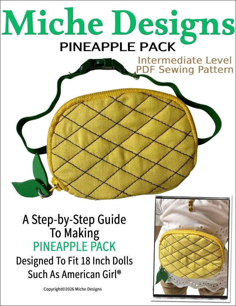 Pineapple Pack 18" Doll Accessory Pattern