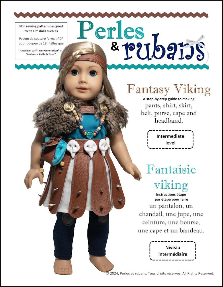 Fantasy Viking 18" Doll Clothes Pattern