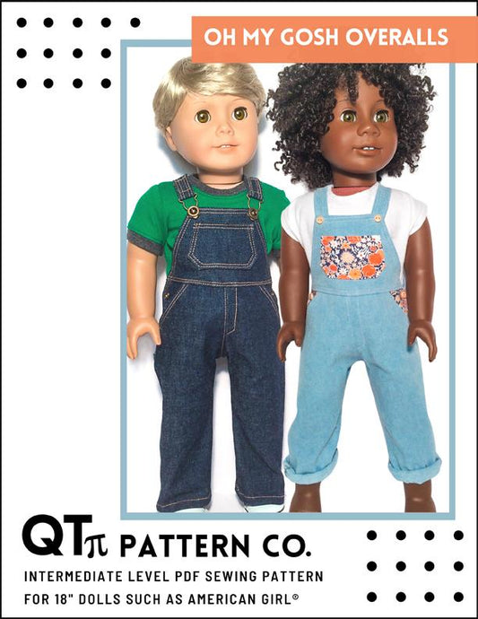 Oh My Gosh Overalls 18" Doll Clothes