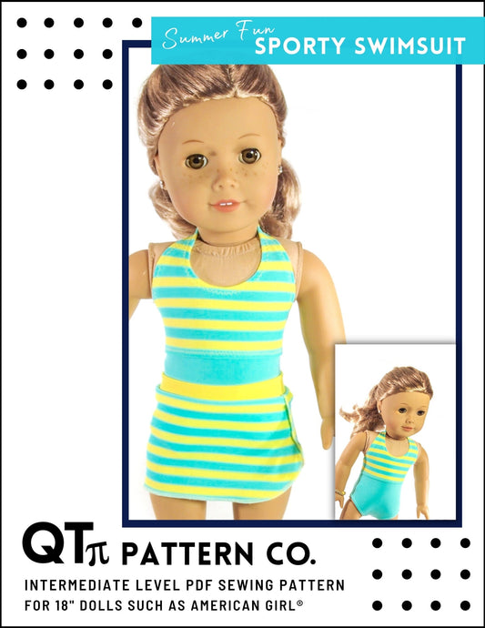 Summer Fun Sporty Swimsuit 18" Doll Clothes