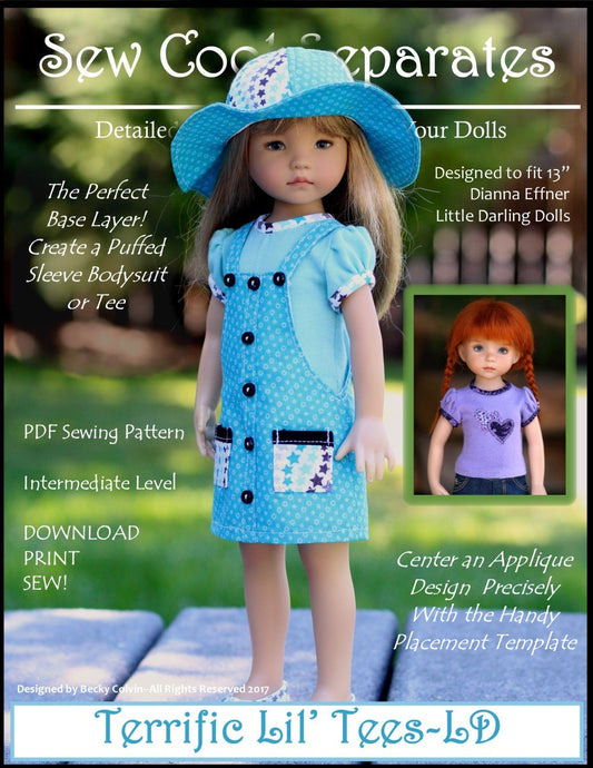 Terrific Lil' Tees Pattern for Little Darling Dolls