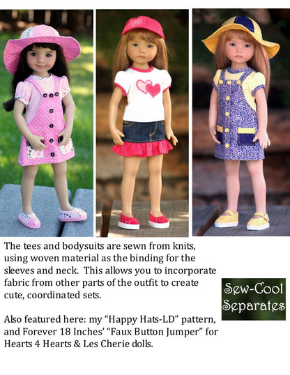 Terrific Lil' Tees Pattern for Little Darling Dolls