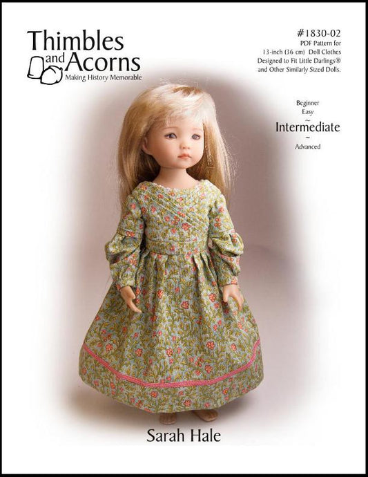 1830's Sarah Hale Dress Pattern for Little Darling Dolls