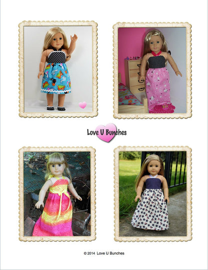 Simply Summer Sundress Bundle 6" and 18" Doll Clothes Pattern