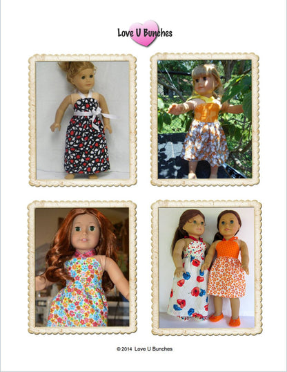 Simply Summer Sundress Bundle 6" and 18" Doll Clothes Pattern