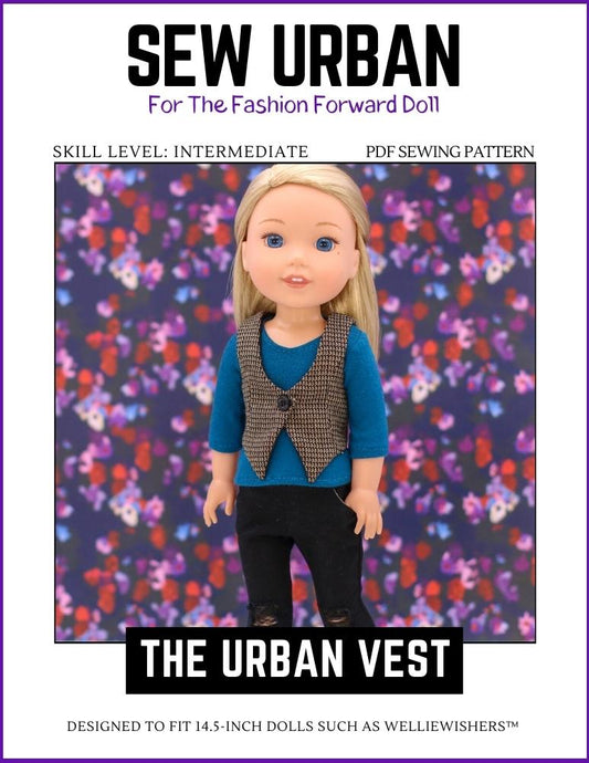 Urban Vest 14.5" Doll Clothes Pattern