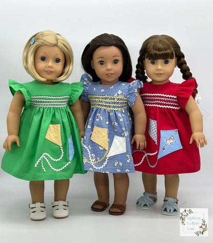 Let's Fly a Kite! 18" Doll Clothes Pattern