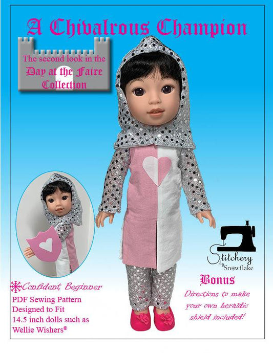 A Chivalrous Champion 14.5" Doll Clothes Pattern