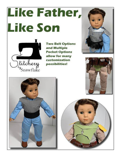Like Father, Like Son 18" Doll Clothes Pattern