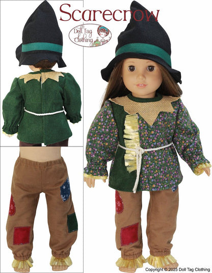 Scarecrow 18" Doll Clothes Pattern