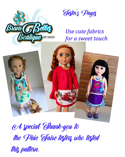Criss Cross Apron 14-14.5" Doll Accessories Pattern