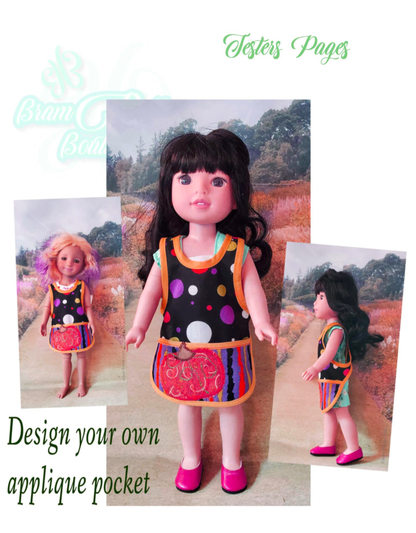 Criss Cross Apron 14-14.5" Doll Accessories Pattern