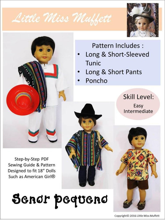 Senor Pequeno 18" Doll Clothes Pattern