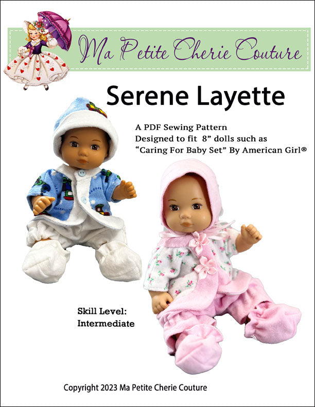 Serene Layette 8" Baby Doll Clothes Pattern