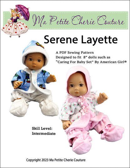 Serene Layette 8" Baby Doll Clothes Pattern