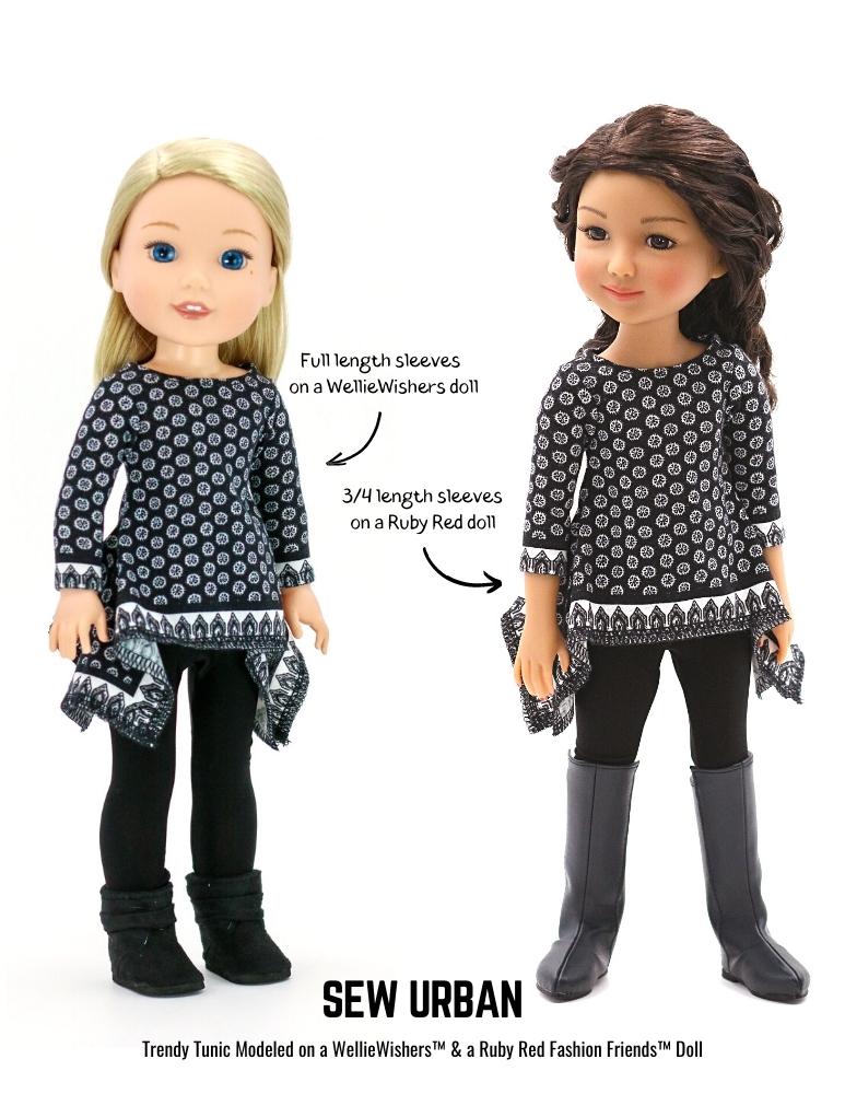 Twirly Tunic 14.5-15" Doll Clothes Pattern